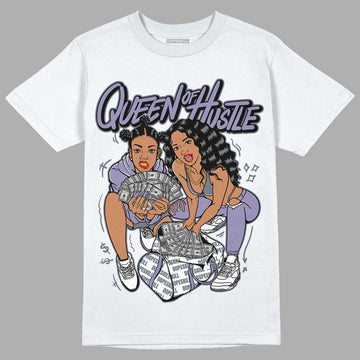 Jordan 5 Retro Low Indigo Haze DopeSkill T-Shirt Queen Of Hustle Graphic Streetwear  - White