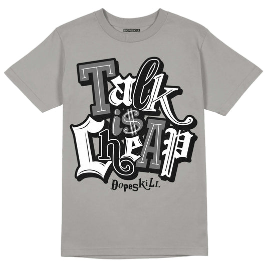 Grey Sneakers DopeSkill Grey T-shirt Talk Is Chip Graphic Streetwear