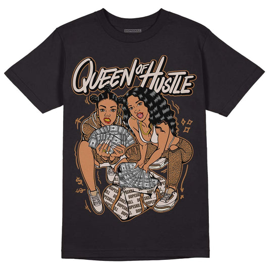 Jordan 3 Retro Palomino DopeSkill T-Shirt Queen Of Hustle Graphic Streetwear - Black