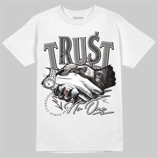 Jordan 4 Retro Cave Stone DopeSkill T-Shirt Trust No One Graphic Streetwear - White 
