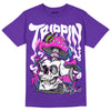 Dunk Low Championship Court Purple DopeSkill Purple T-shirt Trippin Graphic Streetwear