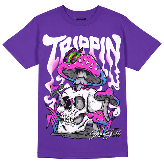 Dunk Low Championship Court Purple DopeSkill Purple T-shirt Trippin Graphic Streetwear