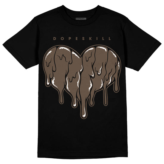 Jordan 1 Retro High OG Palomino DopeSkill T-Shirt Slime Drip Heart Graphic Streetwear - Black