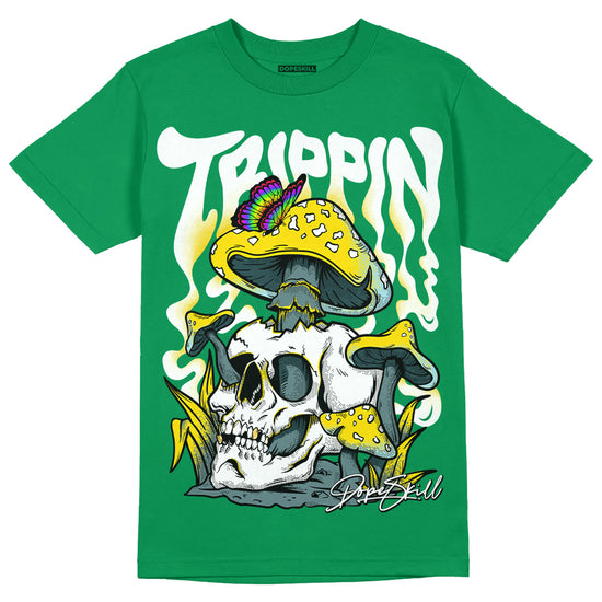 Jordan 5 “Lucky Green” DopeSkill Green T-shirt Trippin Graphic Streetwear 