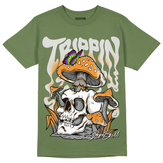 Jordan 5 "Olive" DopeSkill Olive T-shirt Trippin Graphic Streetwear