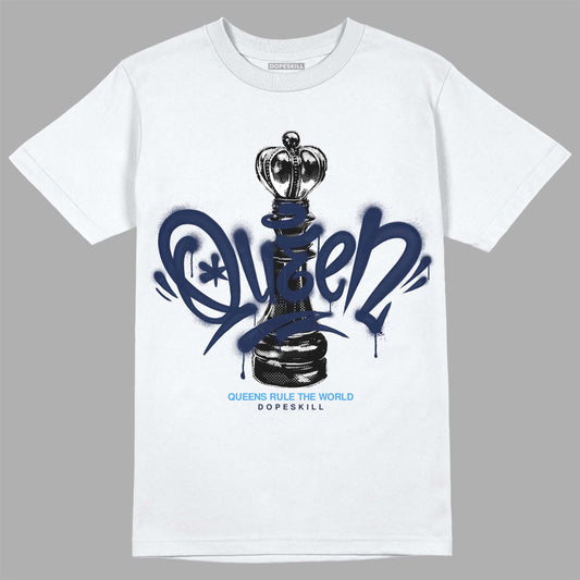 Jordan 3 "Midnight Navy" DopeSkill T-Shirt Queen Chess Graphic Streetwear - White