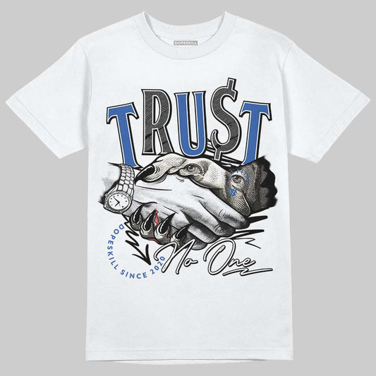 Jordan 1 Low Travis Scott x Fragment DopeSkill T-Shirt Trust No One Graphic Streetwear - White