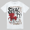 Jordan 9 'Olive' DopeSkill T-Shirt Speak It Graphic Streetwear - White 