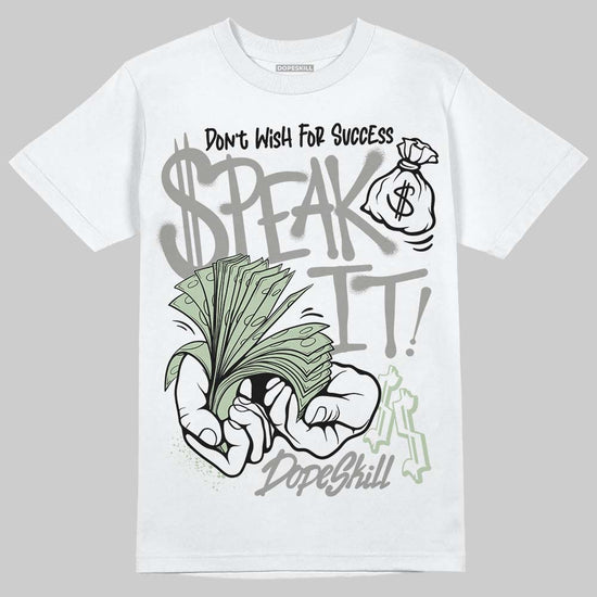 Jordan 4 WMNS “Seafoam” (2025) DopeSkill T-Shirt Speak It Graphic Streetwear - White