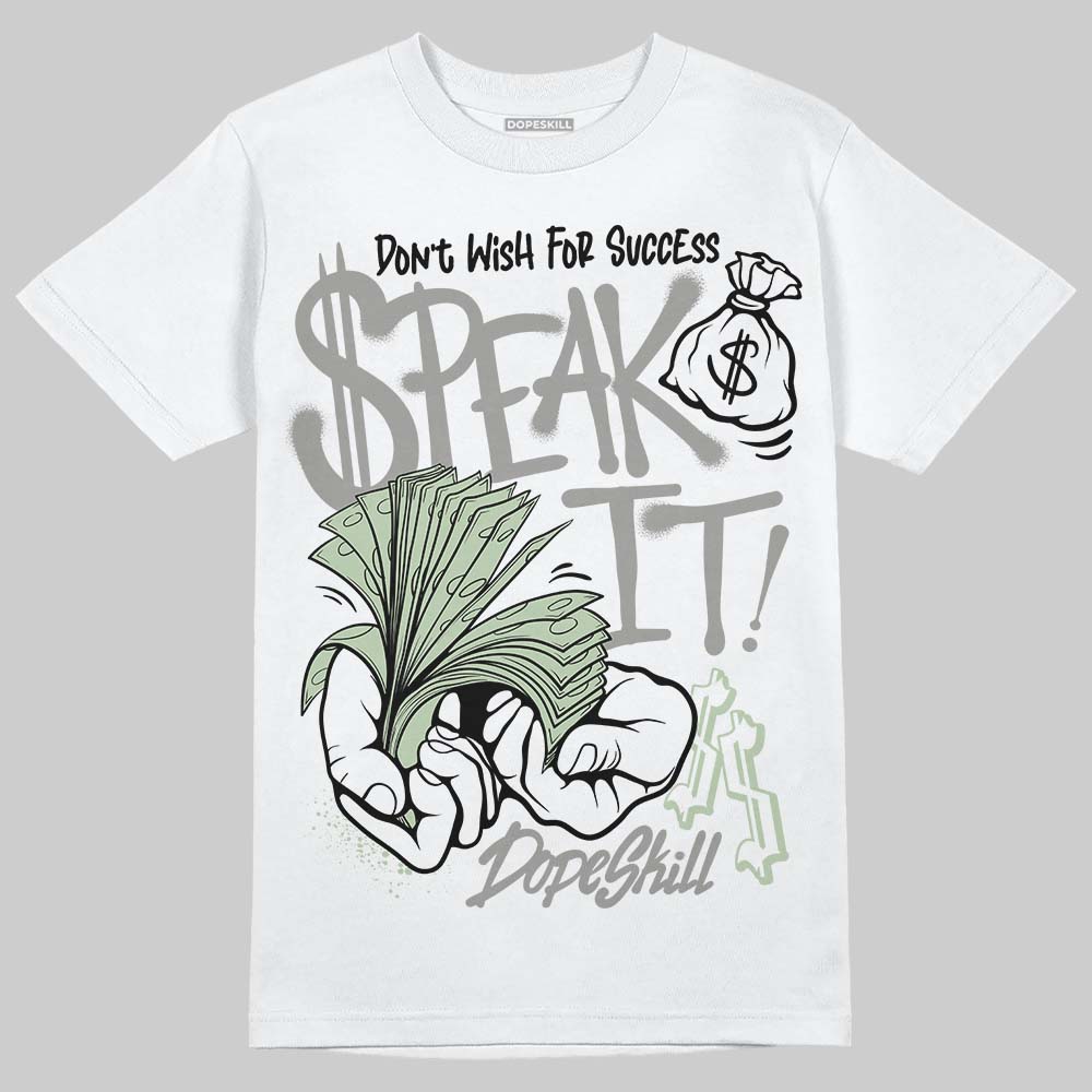 Jordan 4 WMNS “Seafoam” (2025) DopeSkill T-Shirt Speak It Graphic Streetwear - White