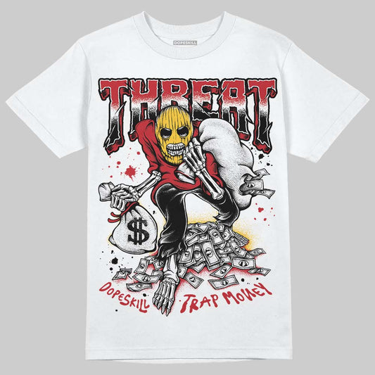 Jordan 14 Retro Ferrari (2025) DopeSkill T-Shirt Threat Graphic Streetwear - White
