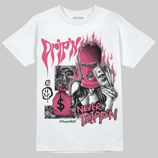 Balenciaga Runner White Fluo Pink DopeSkill T-Shirt Drip'n Never Tripp'n Graphic Streetwear - White