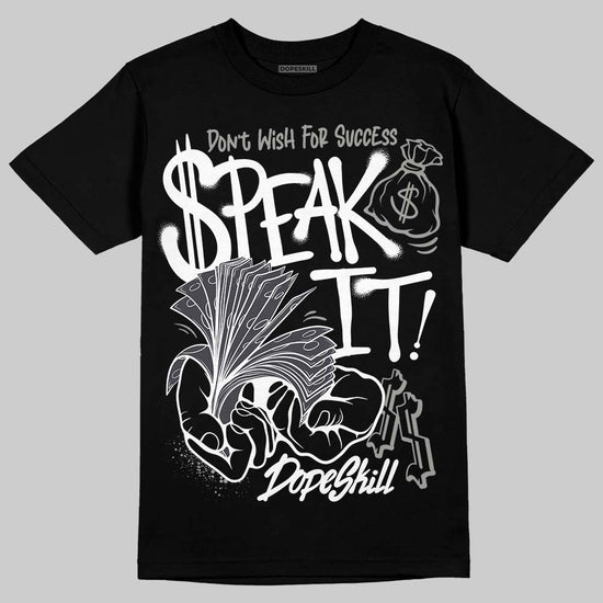 Jordan 3 Retro Black Cat DopeSkill T-Shirt Speak It Graphic Streetwear - Black