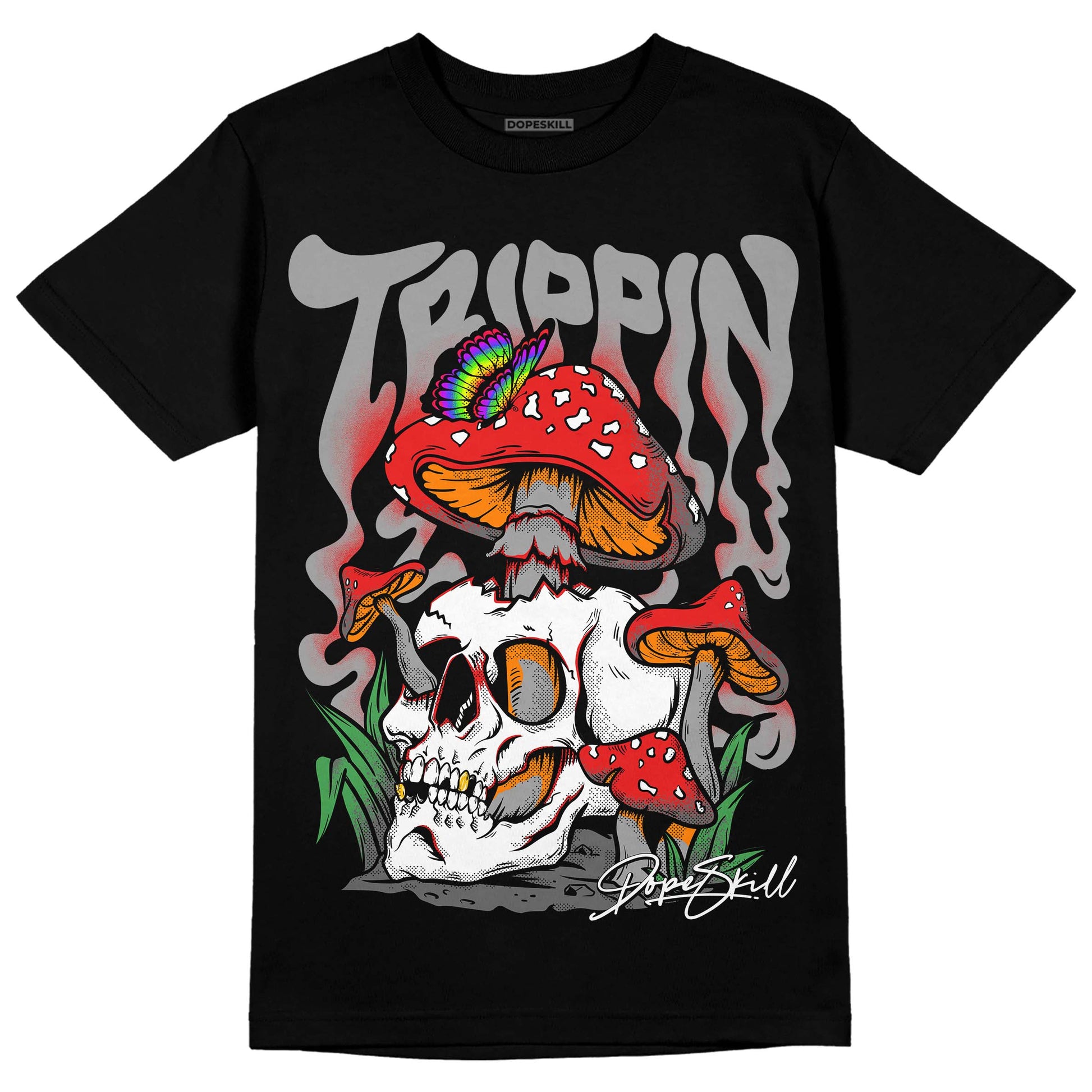 Grey Sneakers DopeSkill T-Shirt Trippin Graphic Streetwear - Black