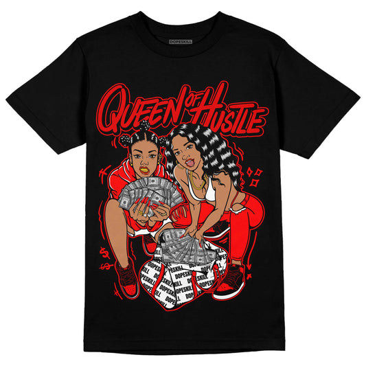 Jordan 1 Retro High OG "Satin Bred" DopeSkill T-Shirt Queen Of Hustle Graphic Streetwear - Black