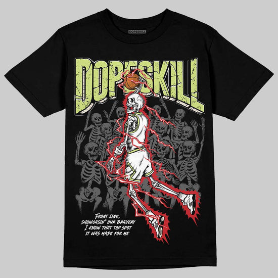 Jordan 5 “Luminous Green” DopeSkill T-Shirt Thunder Dunk Graphic Streetwear - Black