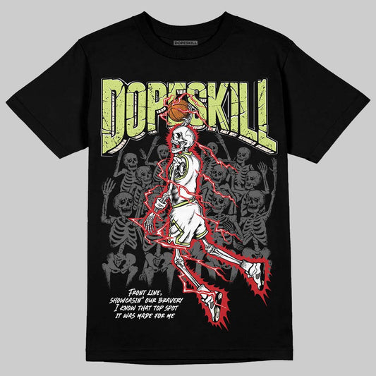 Jordan 5 “Luminous Green” DopeSkill T-Shirt Thunder Dunk Graphic Streetwear - Black