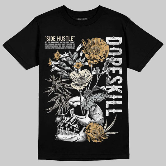 Jordan 5 Retro Reverse Metallic DopeSkill T-Shirt Side Hustle Graphic Streetwear - Black