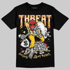 Quai 54 x Air Jordan 1 Retro Low OG Tour Yellow Black DopeSkill T-Shirt Threat Graphic Streetwear - Black