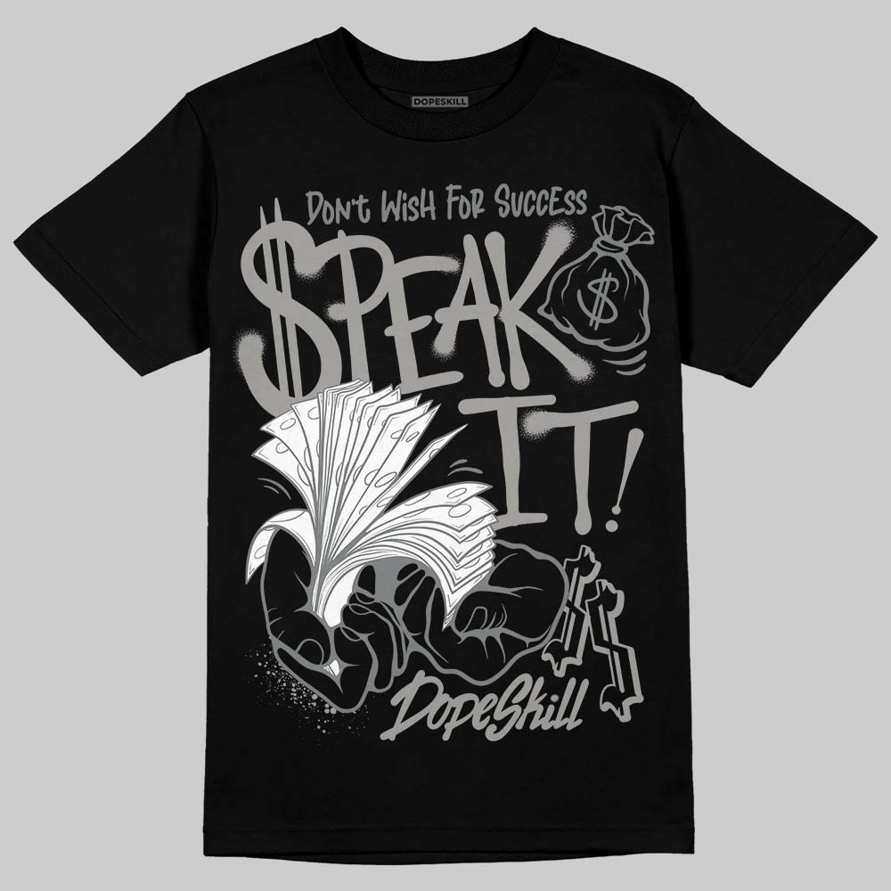 Jordan 9 Cool Grey DopeSkill T-Shirt Speak It Graphic Streetwear - Black