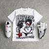 White Cement 4s DopeSkill Oversize Print T-Shirt Real Ones Choose Loyalty Graphic
