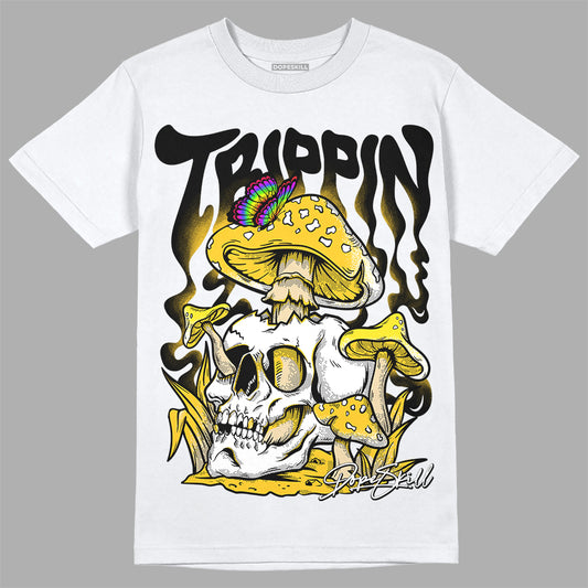 Jordan 4 Retro “Vivid Sulfur” DopeSkill T-Shirt Trippin Graphic Streetwear - White 