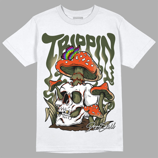Olive Sneakers DopeSkill T-Shirt Trippin Graphic Streetwear - White