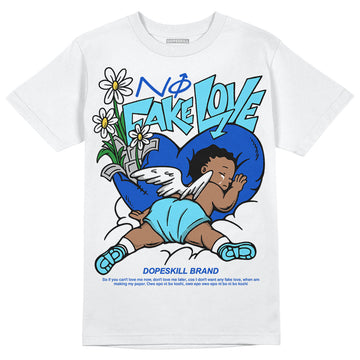 Dunk Low Argon DopeSkill T-Shirt No Fake Love Graphic Streetwear - White