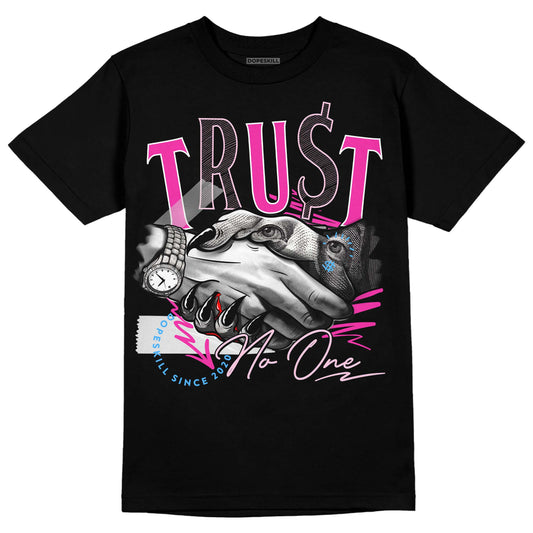 Pink Sneakers DopeSkill T-Shirt Trust No One Graphic Streetwear - Black