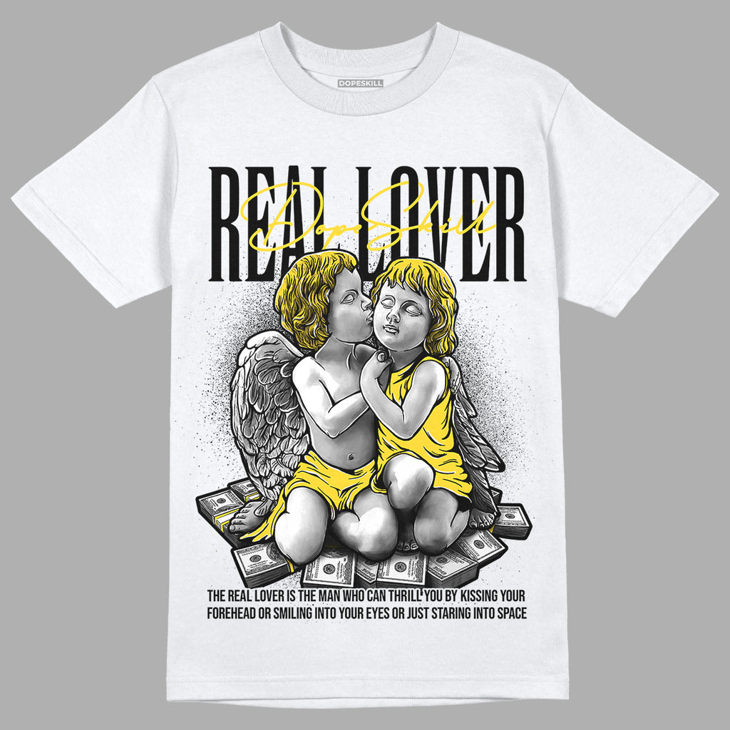 Jordan 4 Tour Yellow Thunder DopeSkill T-Shirt Real Lover Graphic Streetwear - White