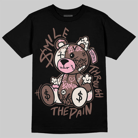 Adidas Campus 00s Dust Cargo Clear ‘Pink’ DopeSkill T-Shirt Smile Through The Pain Graphic Streetwear - Black