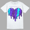 Jordan 6 "Aqua" DopeSkill T-Shirt Slime Drip Heart Graphic Streetwear - White 