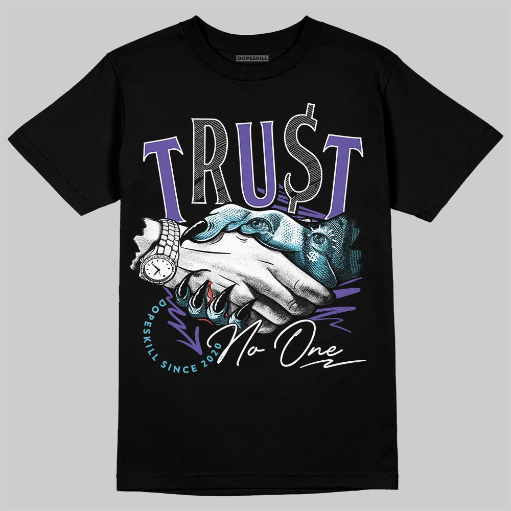 Jordan 8 Retro 'Aqua' 2025 DopeSkill T-Shirt Trust No One Graphic Streetwear - black