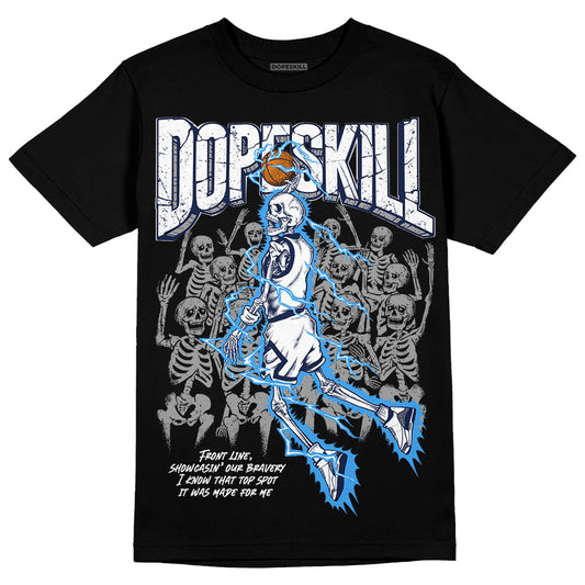 Jordan Spiz’ike Low “White/Obsidian” DopeSkill T-Shirt Thunder Dunk Graphic Streetwear - Black