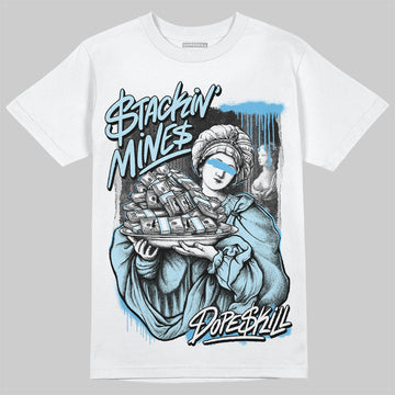 Jordan 11 Retro Legend Blue DopeSkill T-Shirt Stackin Mines Graphic Streetwear - White