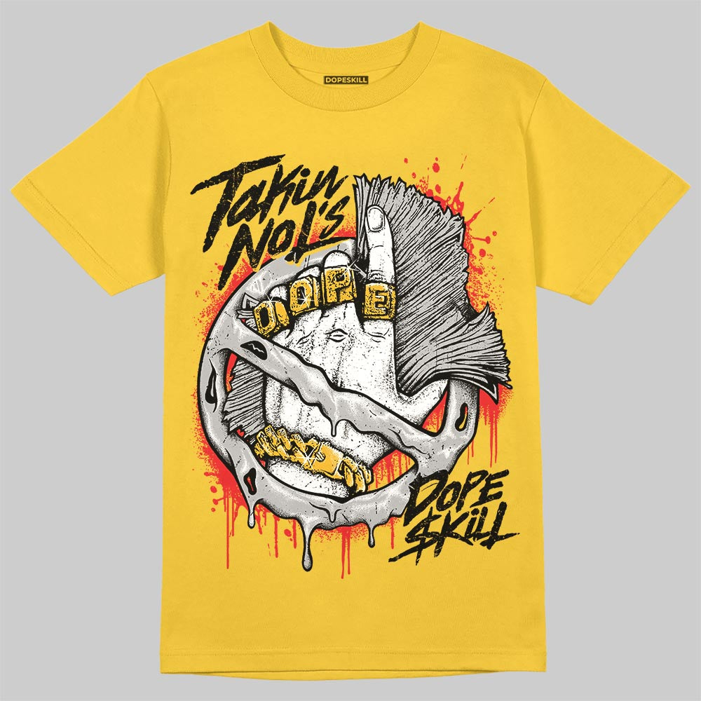 Jordan 5 'Tokyo' DopeSkill T-Shirt Takin No L's Graphic Streetwear - Gold