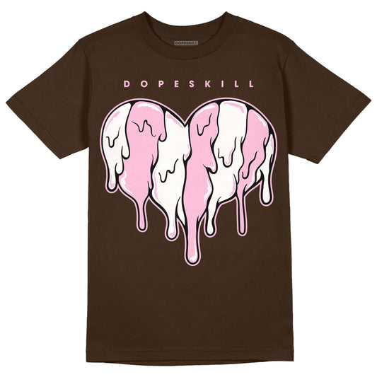 Jordan 11 Retro Neapolitan DopeSkill Velvet Brown T-shirt Slime Drip Heart Graphic Streetwear