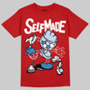 Jordan 5 Retro Fire Red Black Tongue (2025) DopeSkill T-Shirt Self Made Graphic Streetwear - Red 