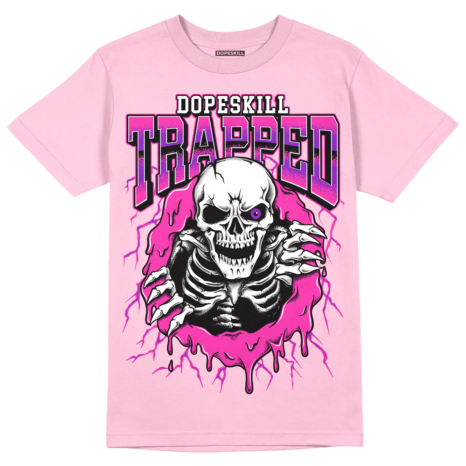 Pink Sneakers DopeSkill Pink T-shirt Trapped Halloween Graphic Streetwear