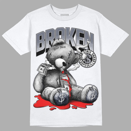 Jordan 14 Retro 'Stealth' DopeSkill T-Shirt Sick Bear Graphic Streetwear - White