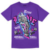 Dunk Low Championship Court Purple DopeSkill Purple T-shirt True Love Will Kill You Graphic Streetwear