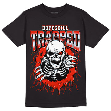 Jordan 6 Retro Toro Bravo DopeSkill T-Shirt Trapped Halloween Graphic Streetwear - Black