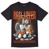 Jordan 12 Retro Brilliant Orange DopeSkill T-Shirt Real Lover Graphic Streetwear - Black