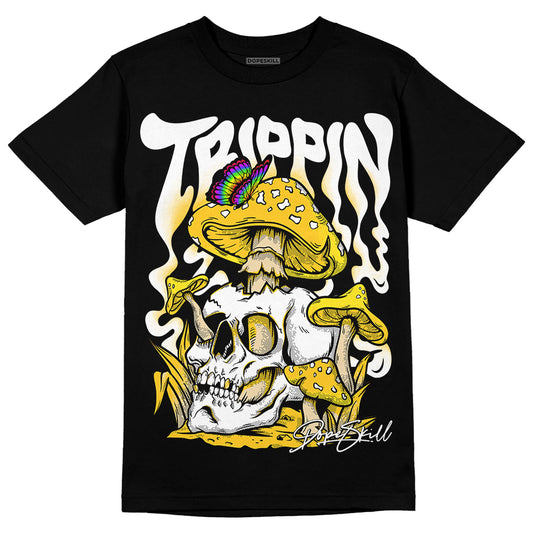 Jordan 4 Retro “Vivid Sulfur” DopeSkill T-Shirt Trippin Graphic Streetwear - Black 