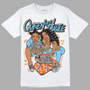 Dunk Low Futura University Blue DopeSkill T-Shirt Queen Of Hustle Graphic Streetwear - White