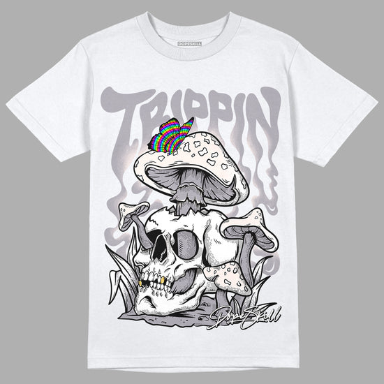 Jordan 2 Cement Grey DopeSkill T-Shirt Trippin Graphic Streetwear - White