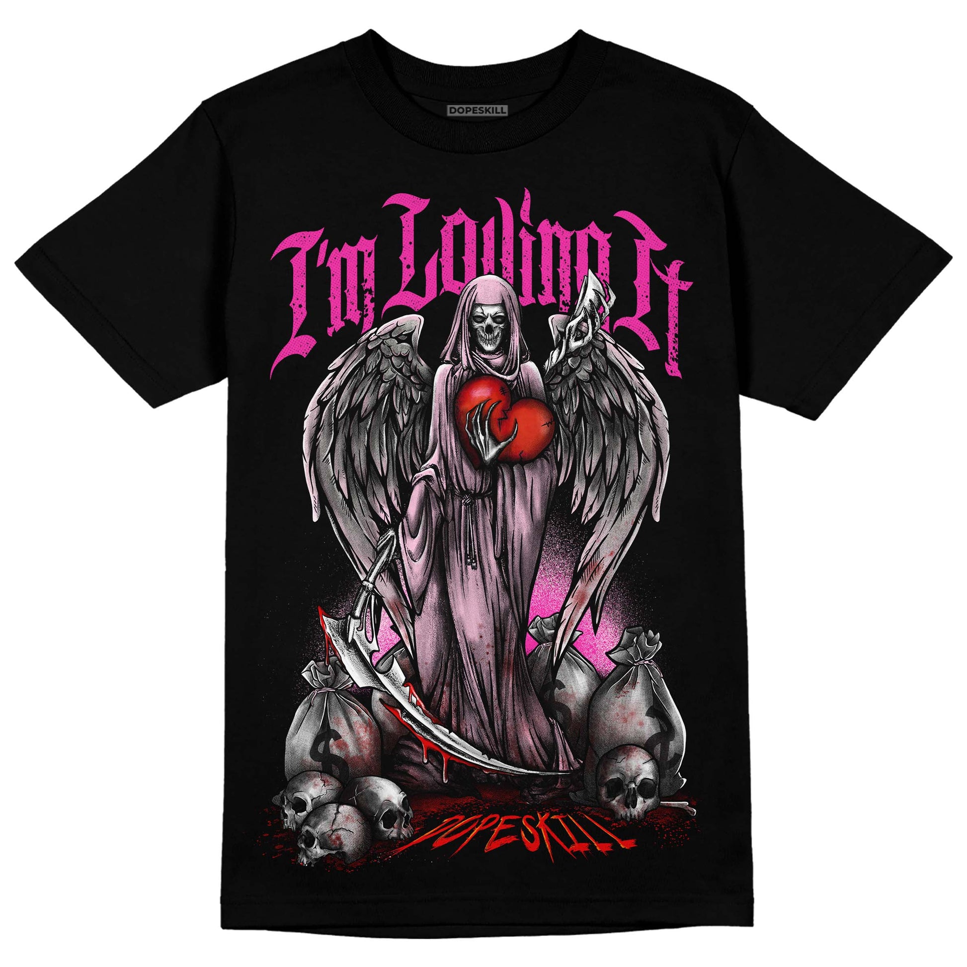 Dunk Low GS 'Triple Pink' DopeSkill T-Shirt New I'm Loving It Graphic Streetwear - Black