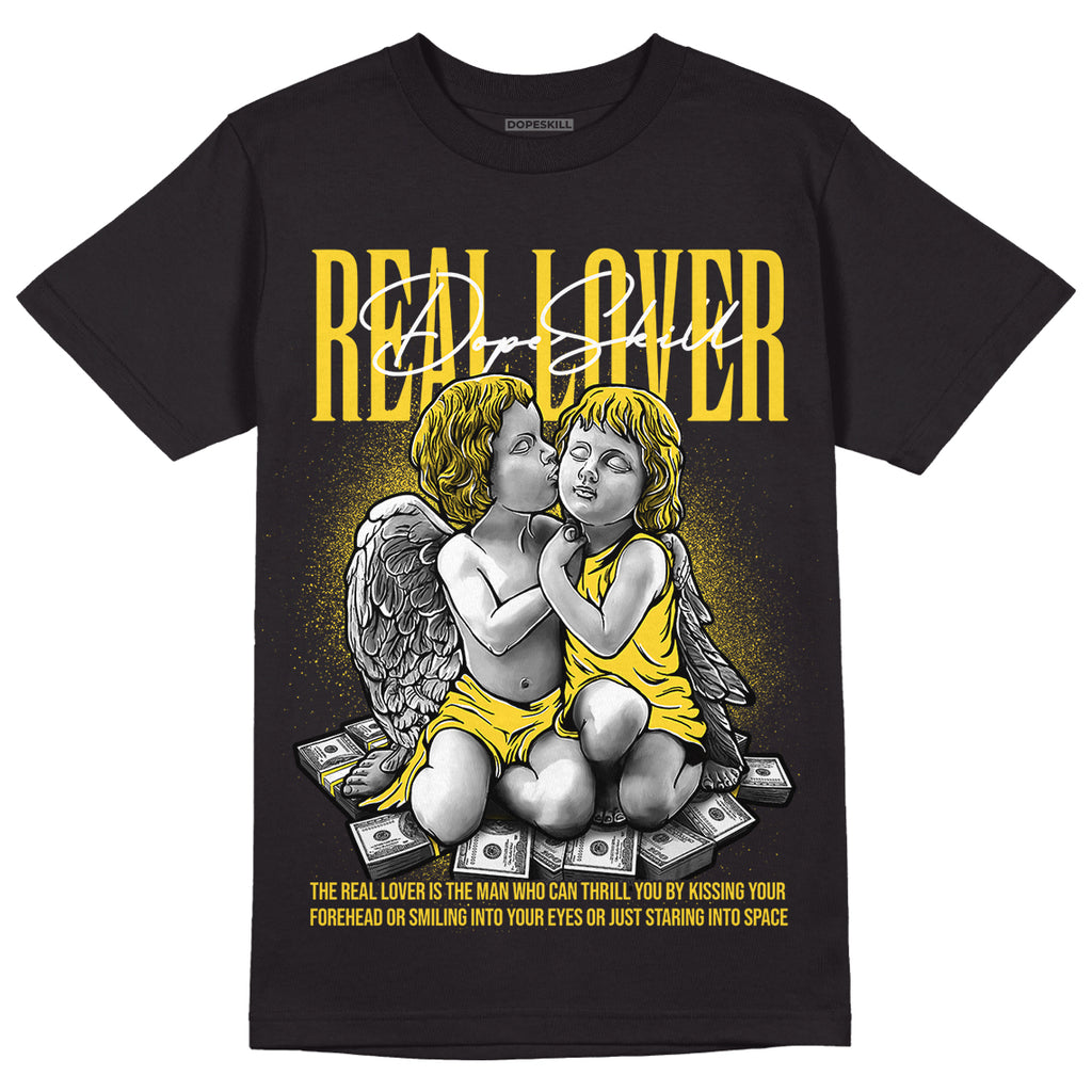 Jordan 4 Tour Yellow Thunder DopeSkill T-Shirt Real Lover Graphic Streetwear - Black