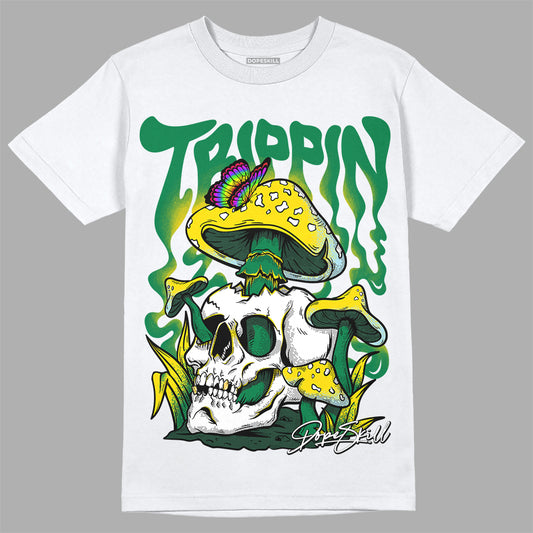 Jordan 5 “Lucky Green” DopeSkill T-Shirt Trippin Graphic Streetwear - White 