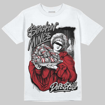 Jordan 14 Retro ‘Black Toe’ DopeSkill T-Shirt Stackin Mines Graphic Streetwear - White 